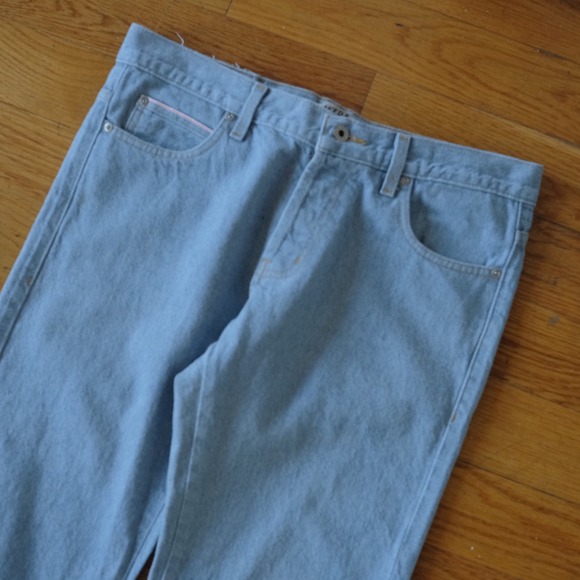 NAKED & FAMOUS DENIM Super Guy Stone Blue Recycled Selvedge Jeans Mens Size 34 - Picture 2 of 14